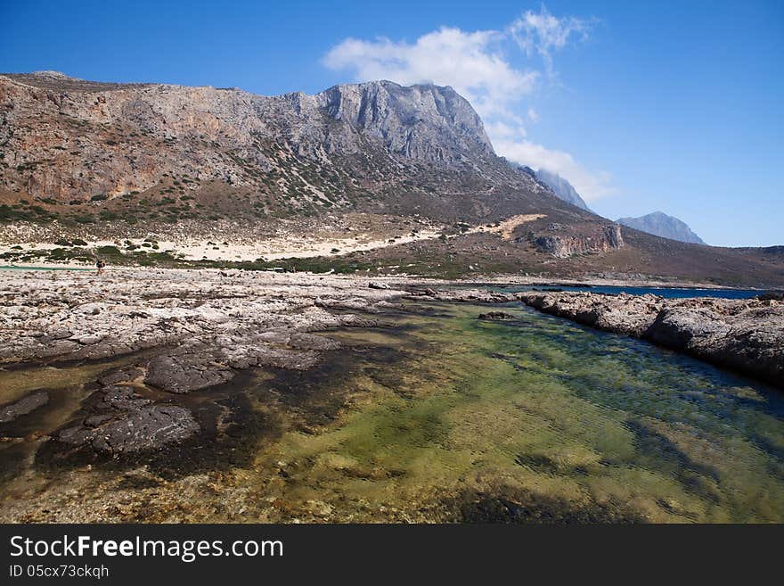 The place is called Bay Beach. Bay this remarkable because it is a place of merge of three seas - the Cretan and Mediterranean, and Ionian. The place is called Bay Beach. Bay this remarkable because it is a place of merge of three seas - the Cretan and Mediterranean, and Ionian.