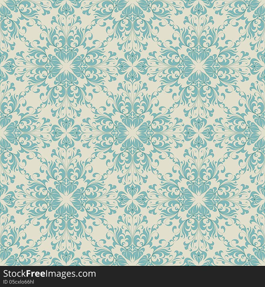 Seamless floral vintage background. Abstract ornament. Vector illustration. Seamless floral vintage background. Abstract ornament. Vector illustration