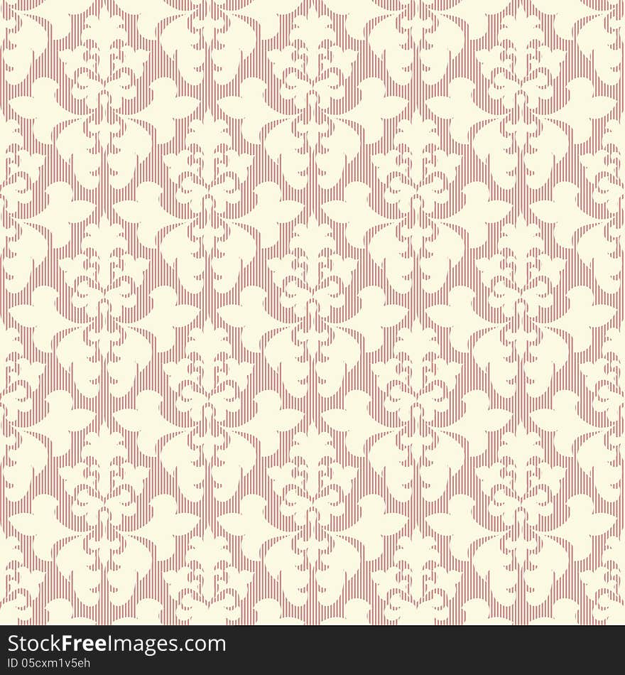 Seamless Damask wallpaper. Abstract ornament. Vector illustration. Seamless Damask wallpaper. Abstract ornament. Vector illustration