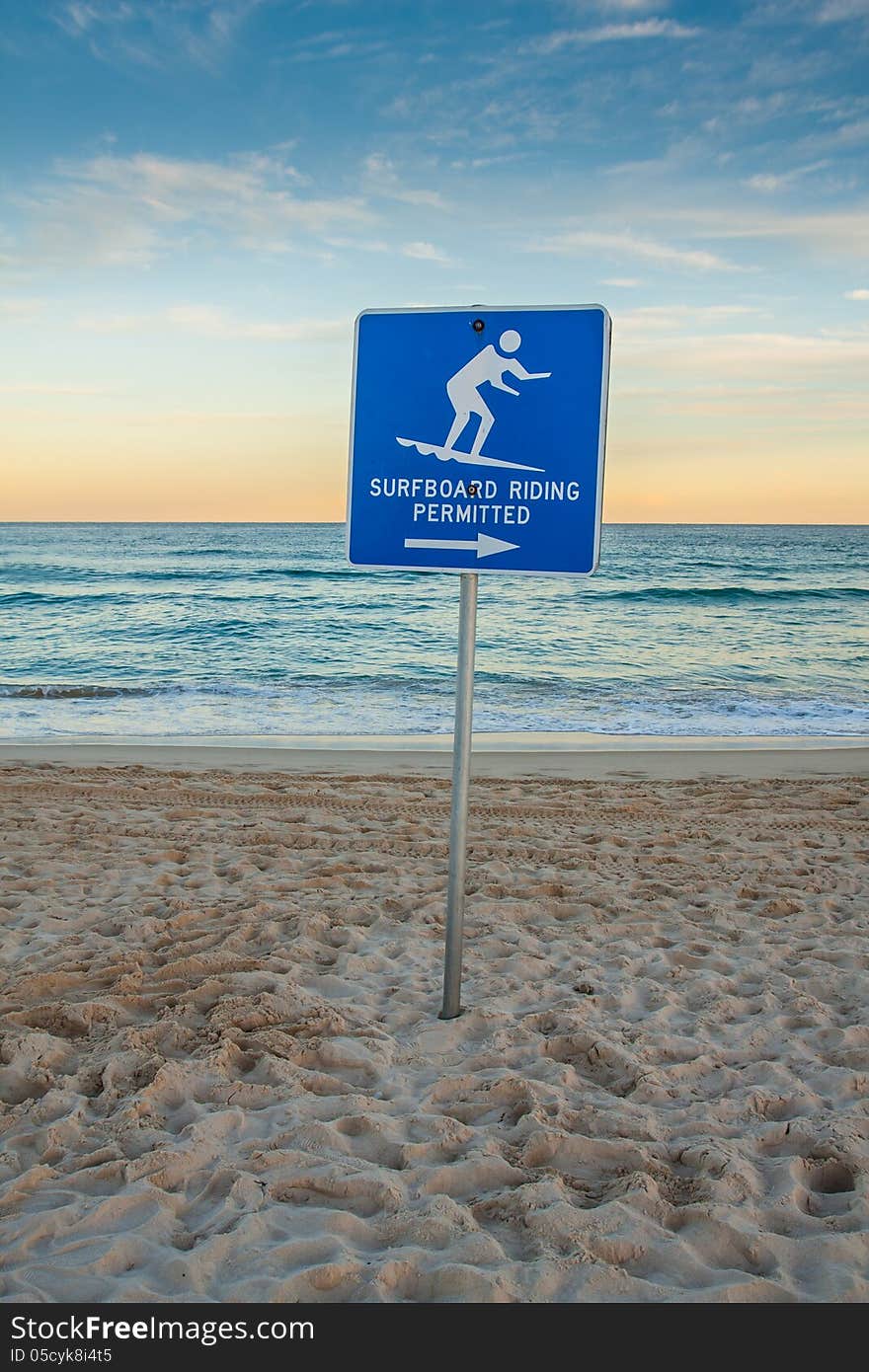 Surf sign in Bondi beach, Sydney/Australia. Surf sign in Bondi beach, Sydney/Australia