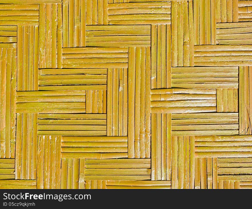 Texture Of Bamboo Weaved Wall