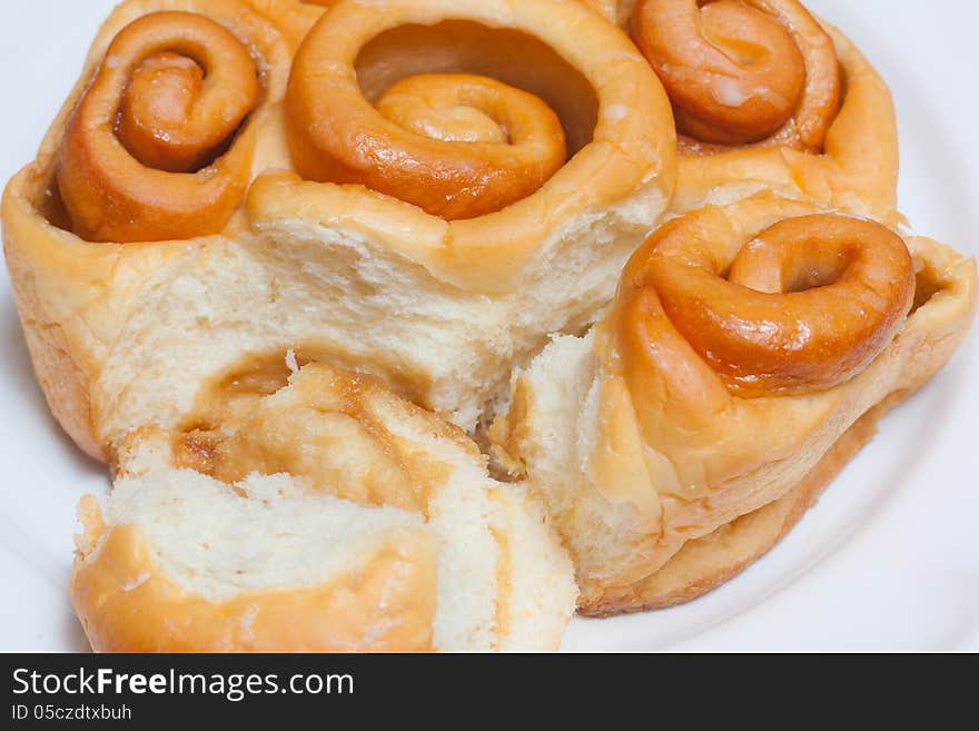 Closeup Of Sweet Bread Bun