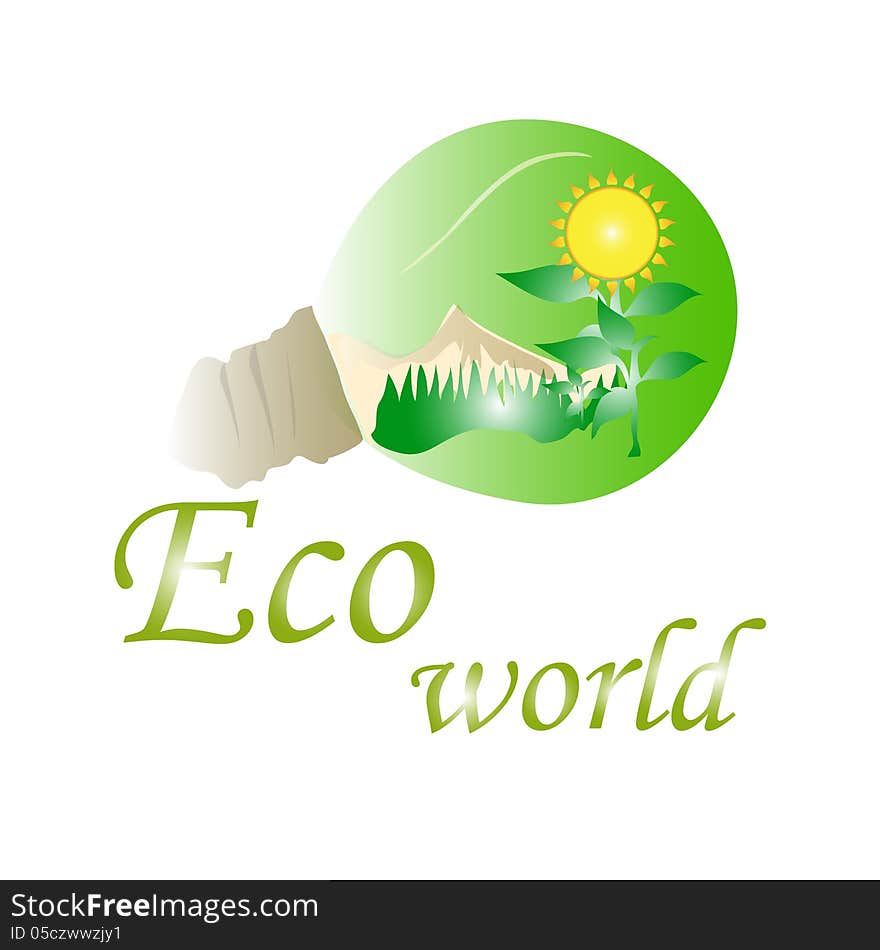 Illustration of a eco world. Illustration of a eco world.