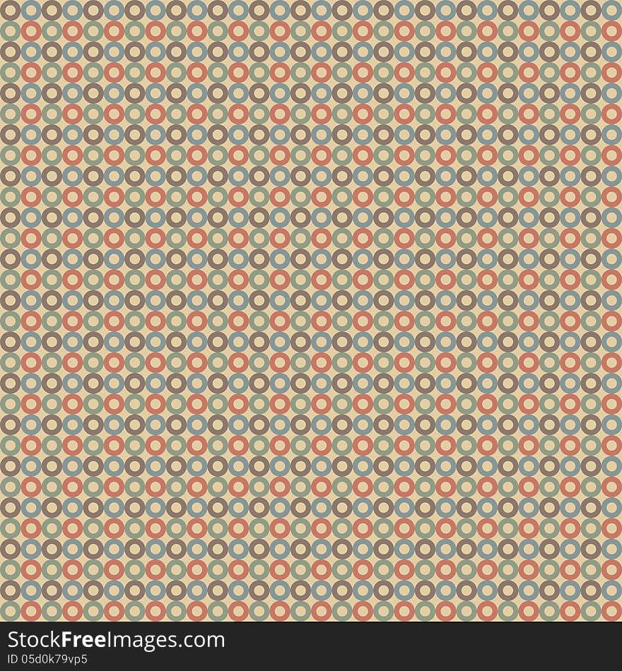 Circle vintage pattern. Seamless background.