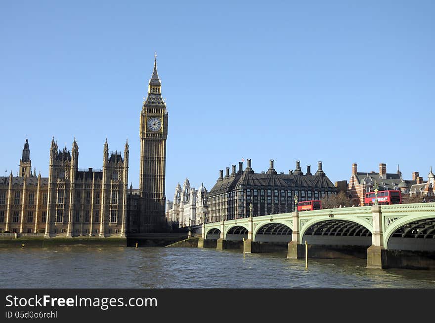 Westminster Bridge and Big Ben, London