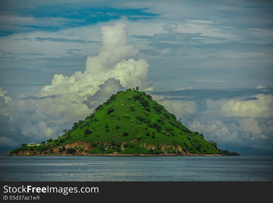 Grass and trees on small Island, Flores, Indonesia. Grass and trees on small Island, Flores, Indonesia