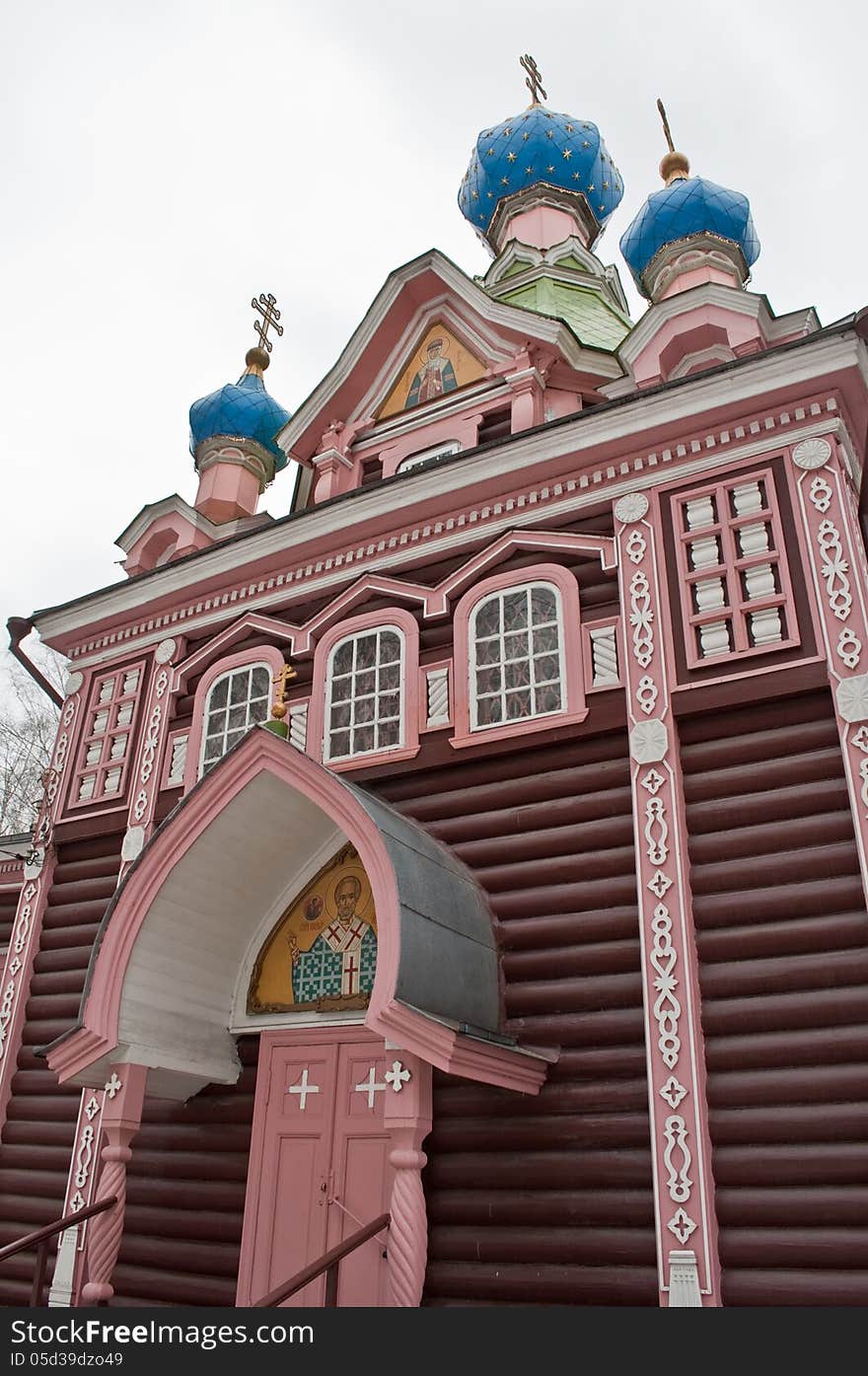 Natashinskaja Wooden Church In April.