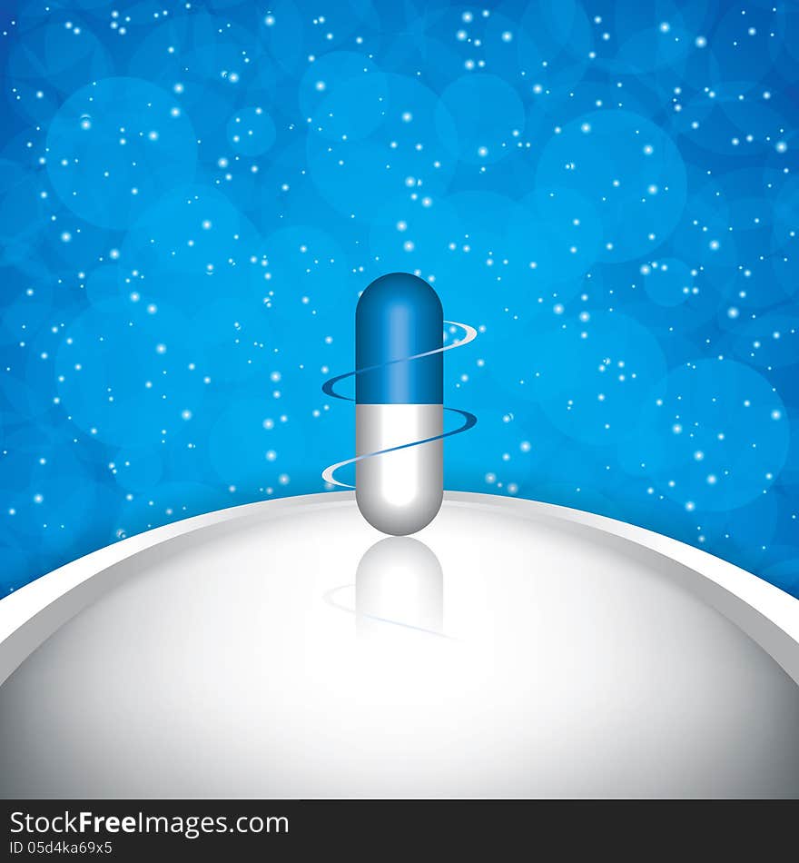 Blue alternative medication concept - vector illustration. Blue alternative medication concept - vector illustration