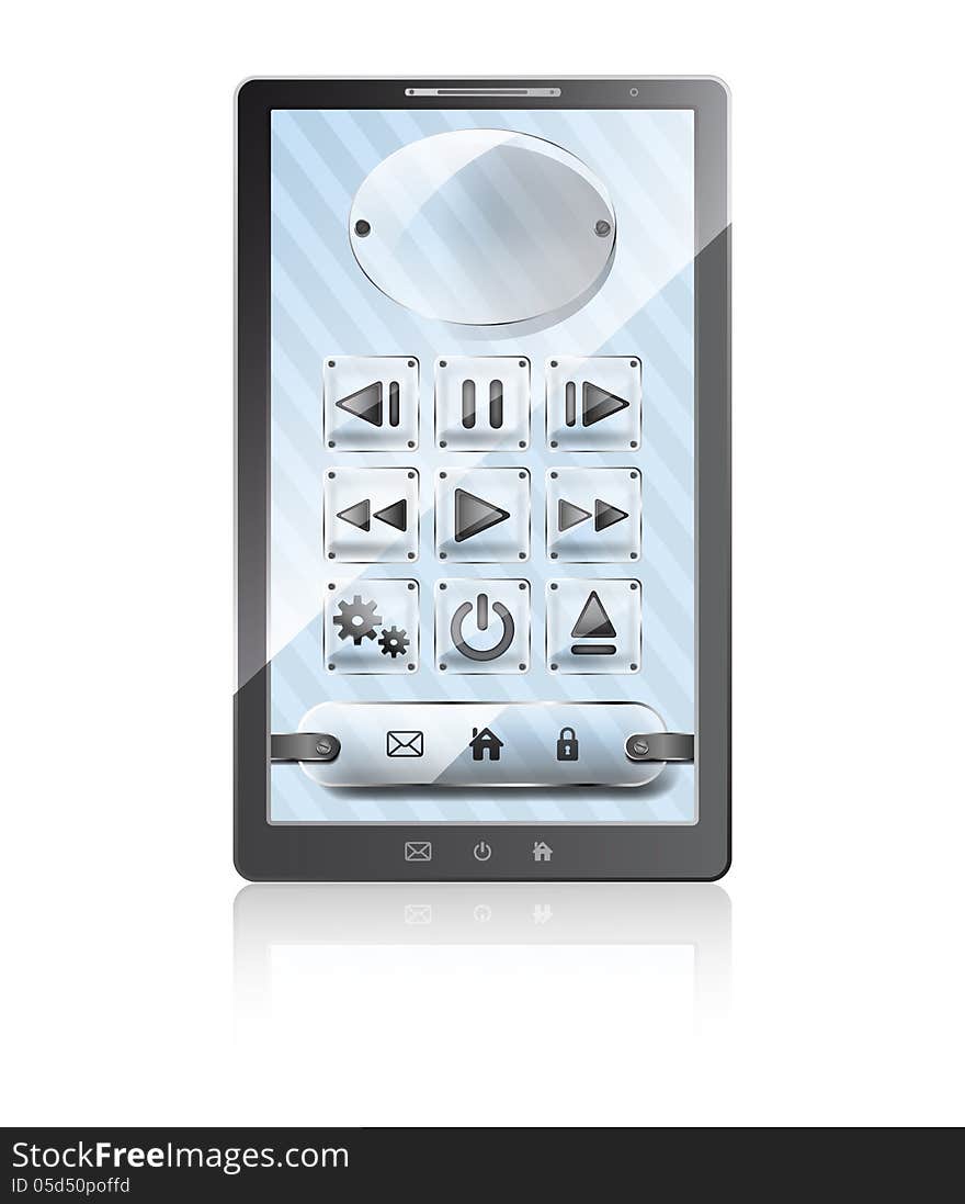 Mobile phone with stylish multimedia  buttons