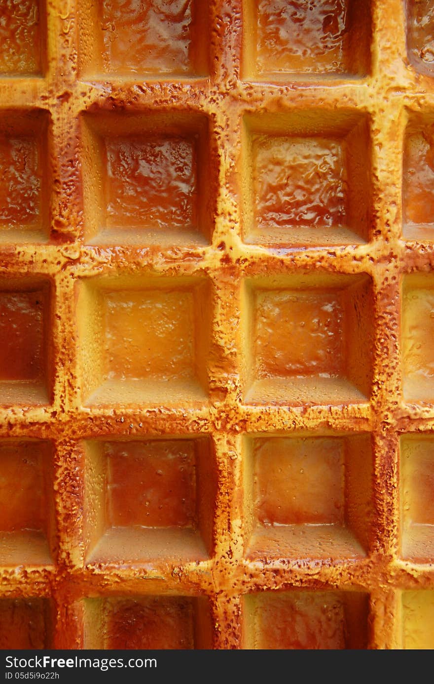 Waffel texsture background taken from a big waffel.