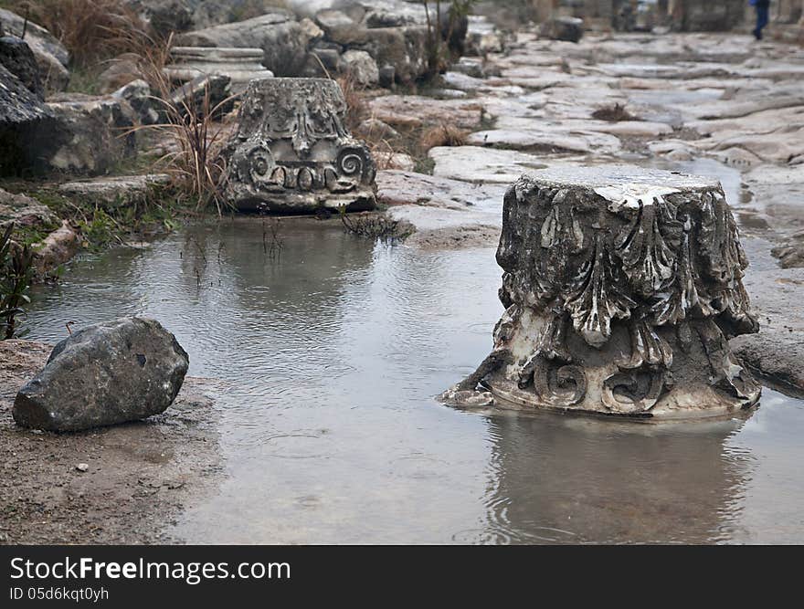 Ruined antique column