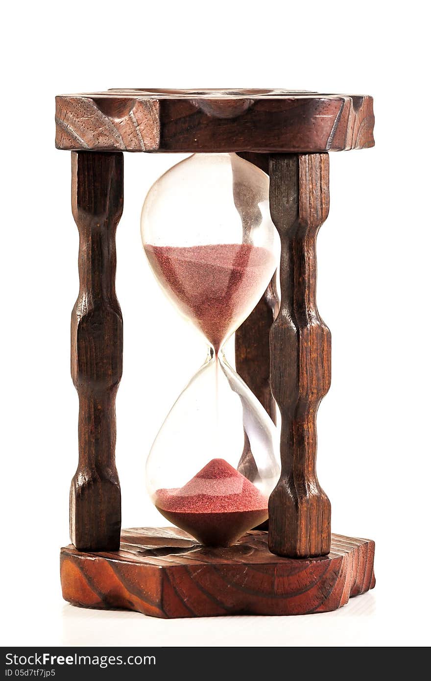 Hourglass with pink sand means that the time passes for everybody