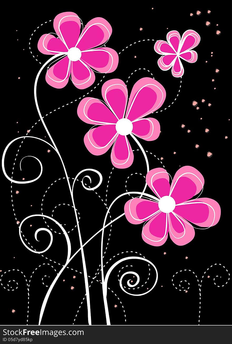 Greeting Card With Flowers