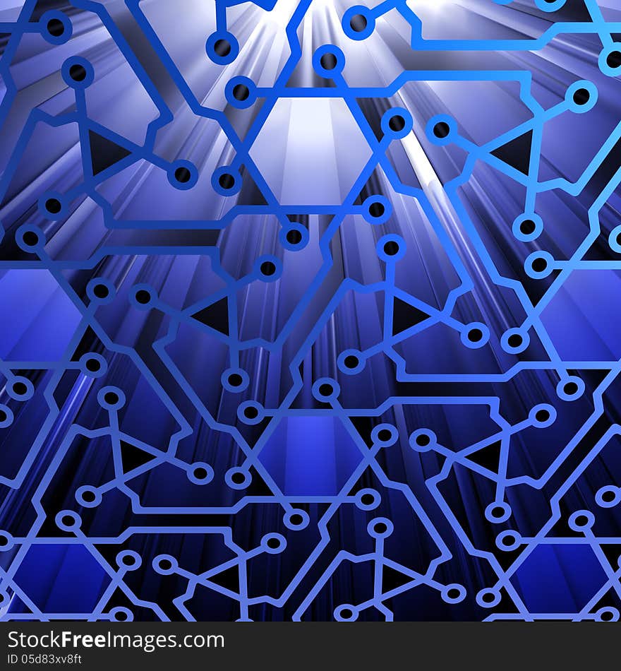 Abstract technology background. 3d render.