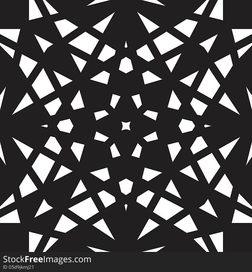 Abstract black and white geometrical seamless pattern. Abstract black and white geometrical seamless pattern