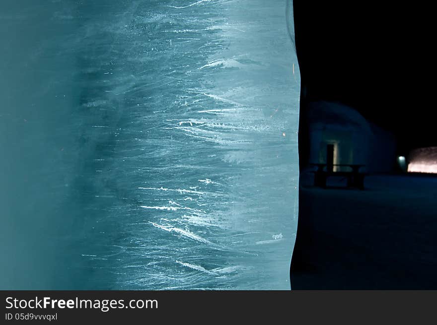 Ice background in ice hotel in Sweden. Ice background in ice hotel in Sweden