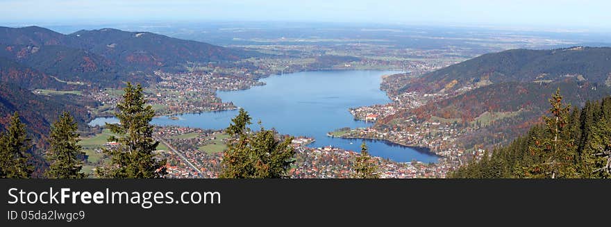 Panorama Tegernsee at the top of wallberg