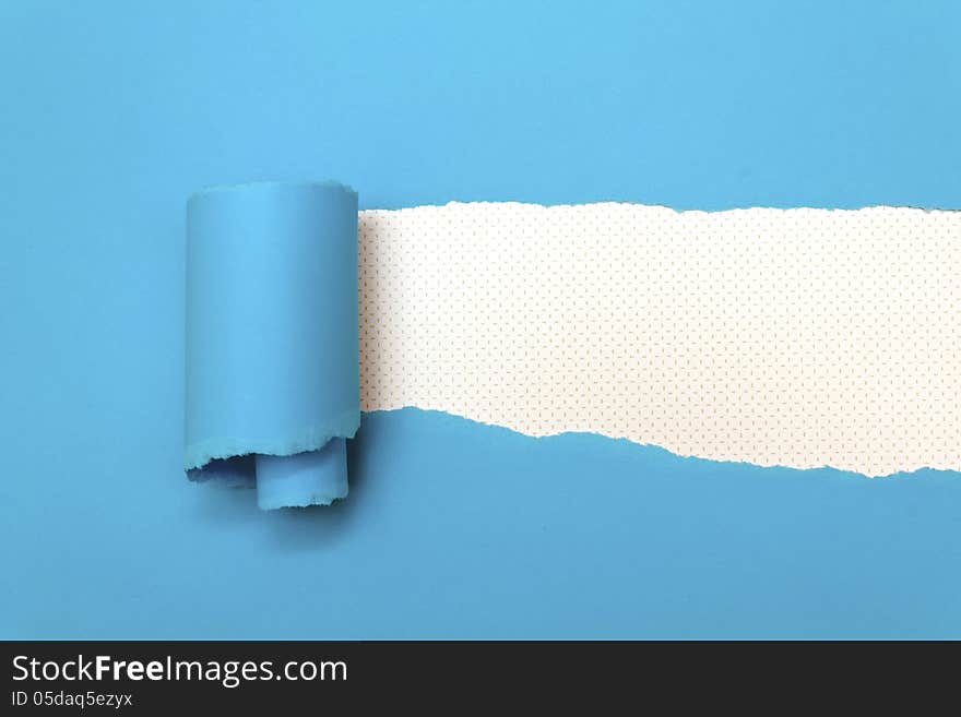 Ripped blue paper with space for text. Ripped blue paper with space for text