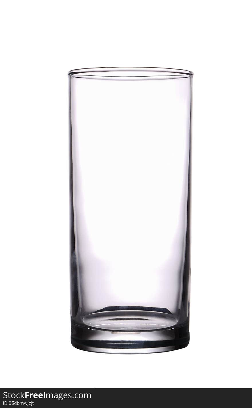 Empty glass isolated on white