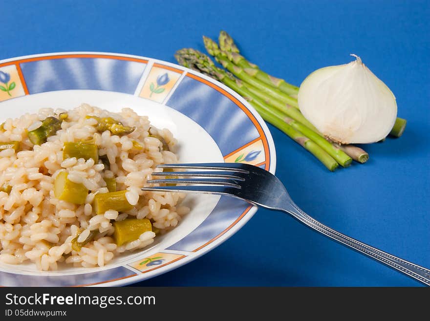 Rice with asparagus