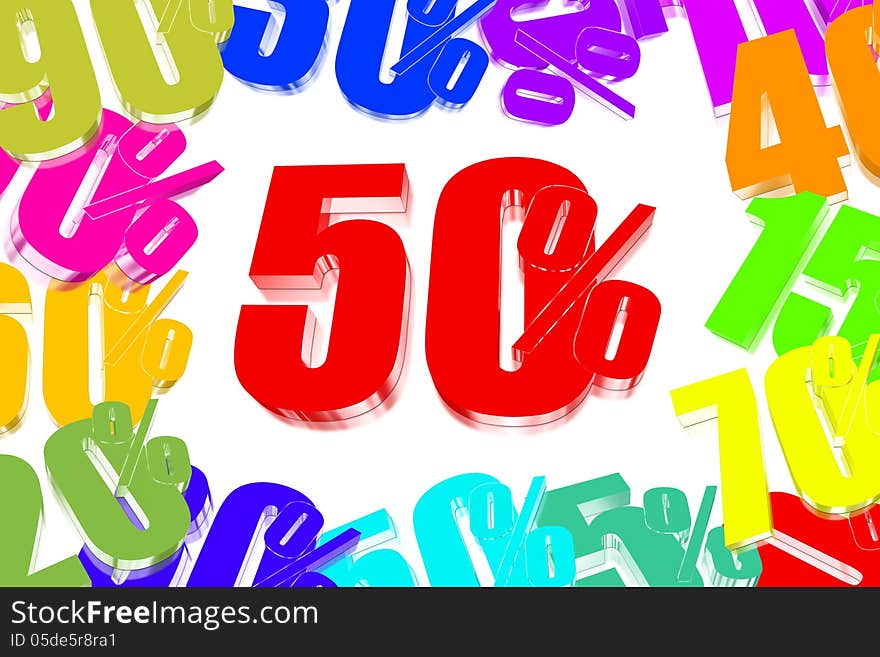 50 percent discount on three-dimensional