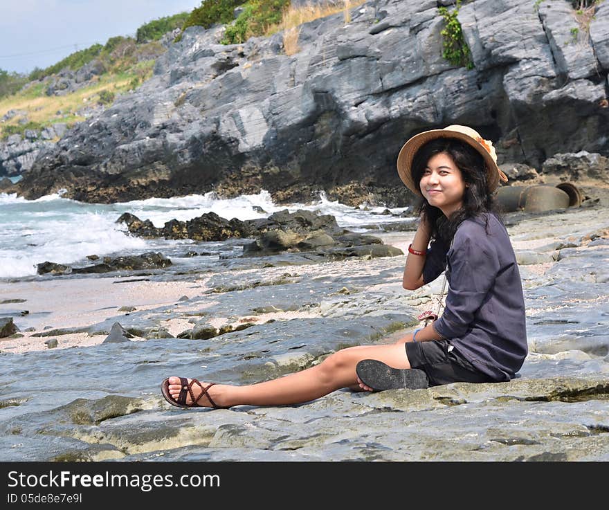 Beautiful Girl on The Beach