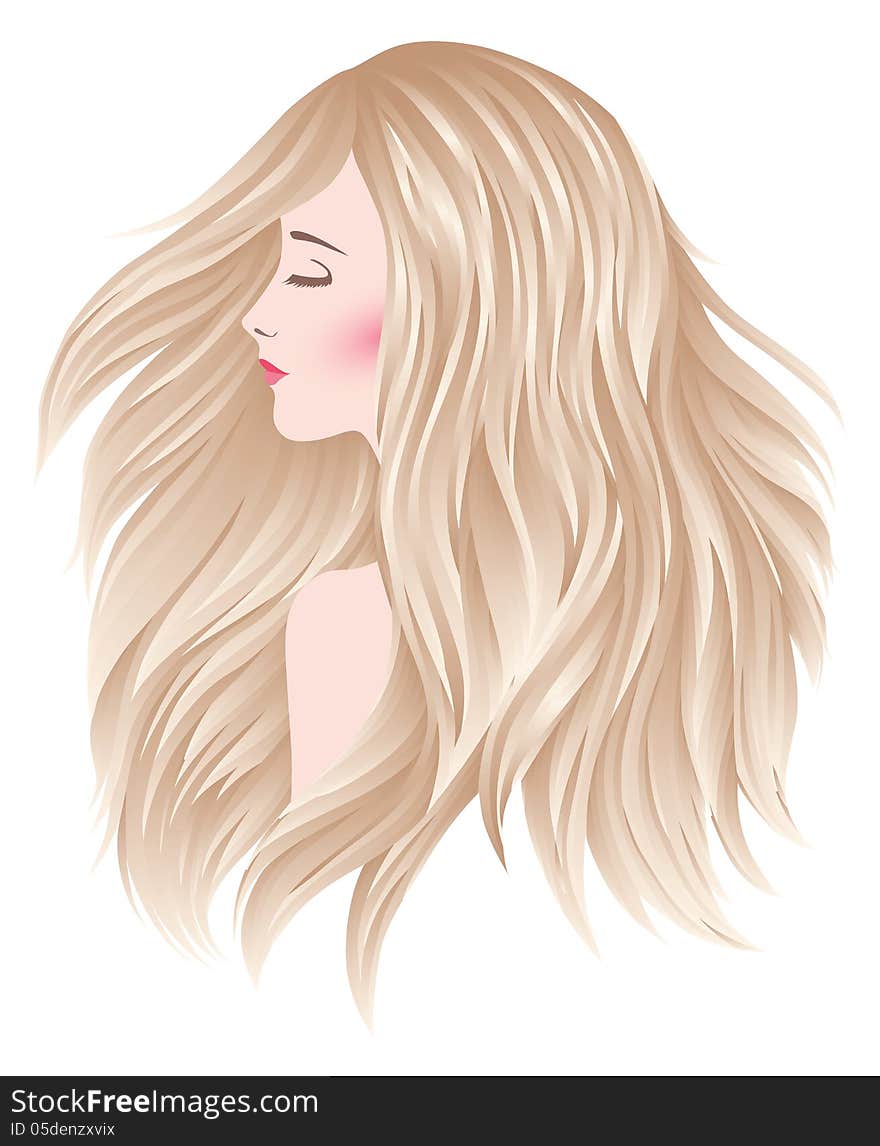 Beautiful blond girl for your design