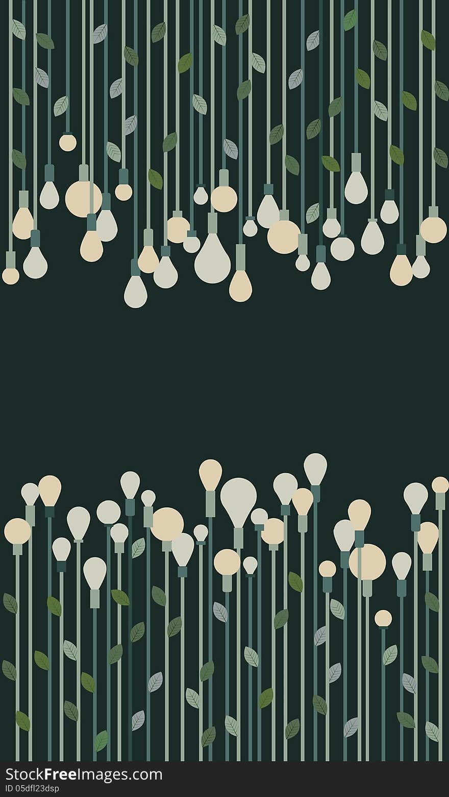 Green eco bulbs illustration