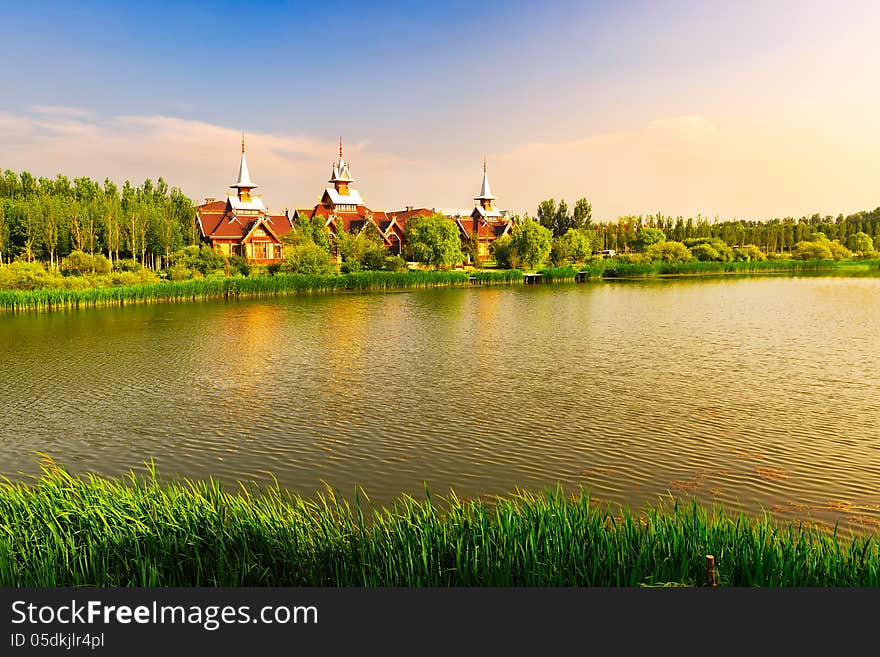 China's Heilongjiang Province, Harbin City,Volga Manor,Volga Hotel.