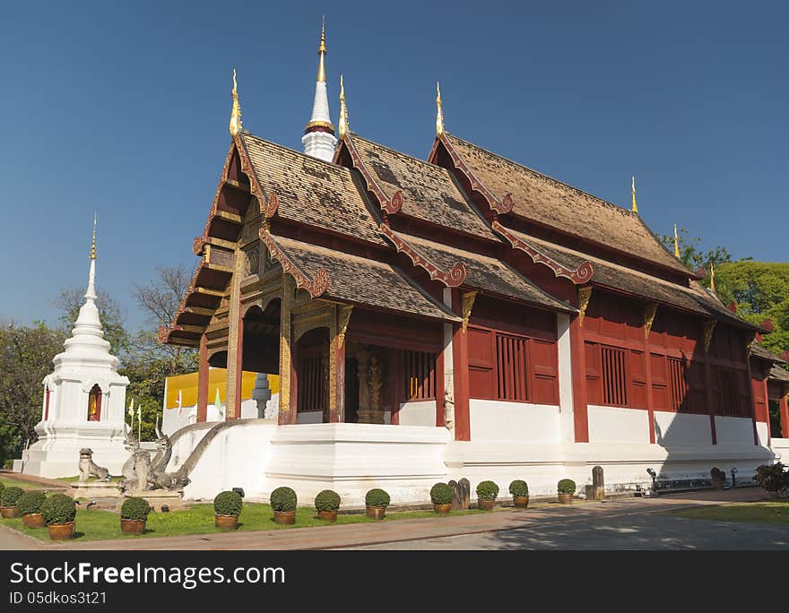 Wat Phra Singh in Chiang Mai; Thailand