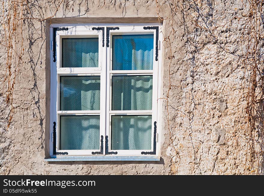 Old stone house window, Rakvere. Old stone house window, Rakvere