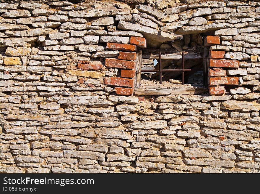 The ruins of a stone wall, Rakvere. The ruins of a stone wall, Rakvere