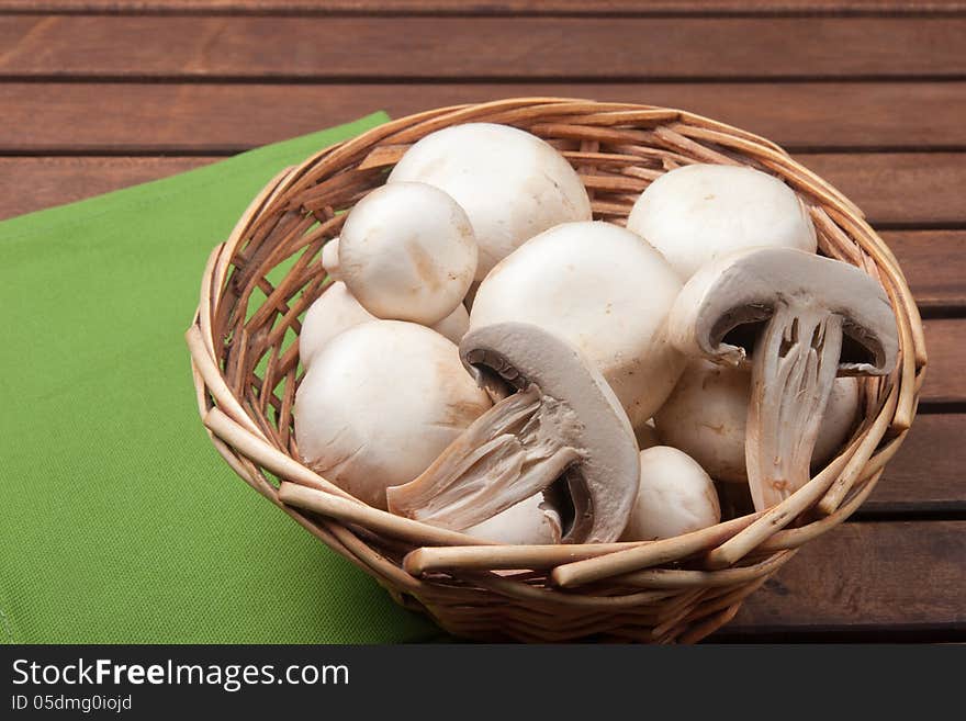 Champignon mushroom, vegetables for appetizer and side dish