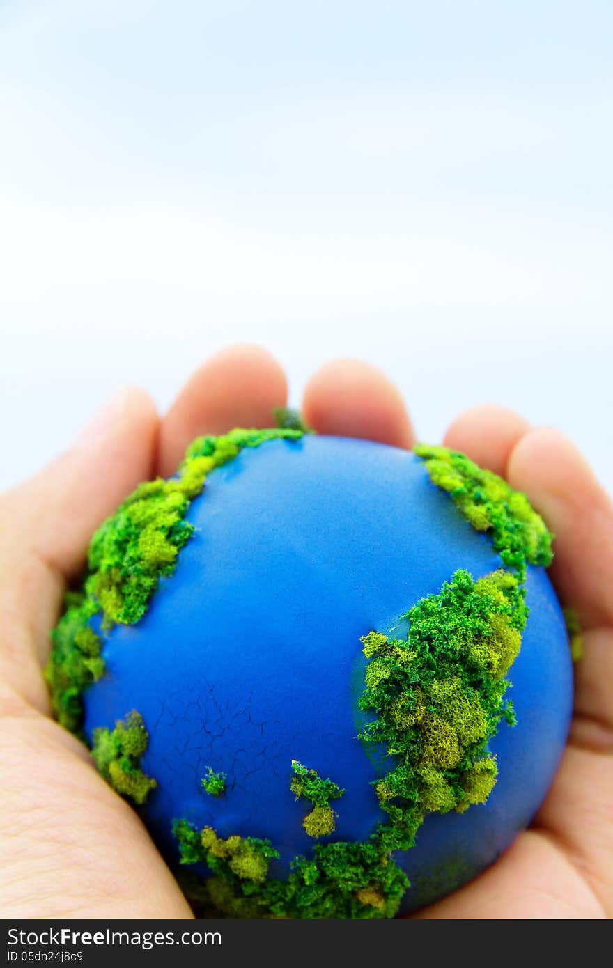 Earth in Hands ,Concept Save green planet