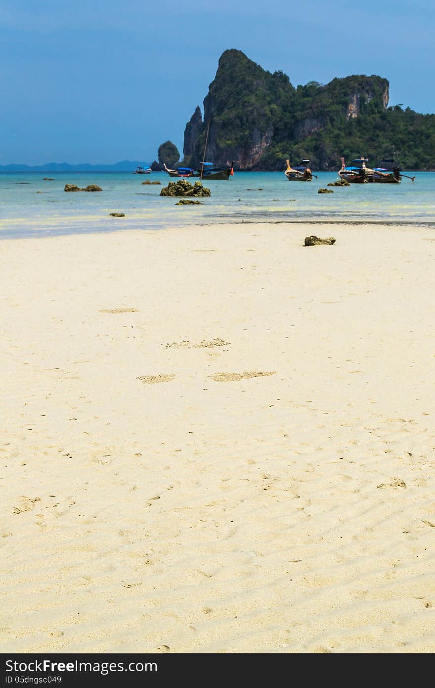 White sand beach at Phi Phi Island, Krabi, Thailand