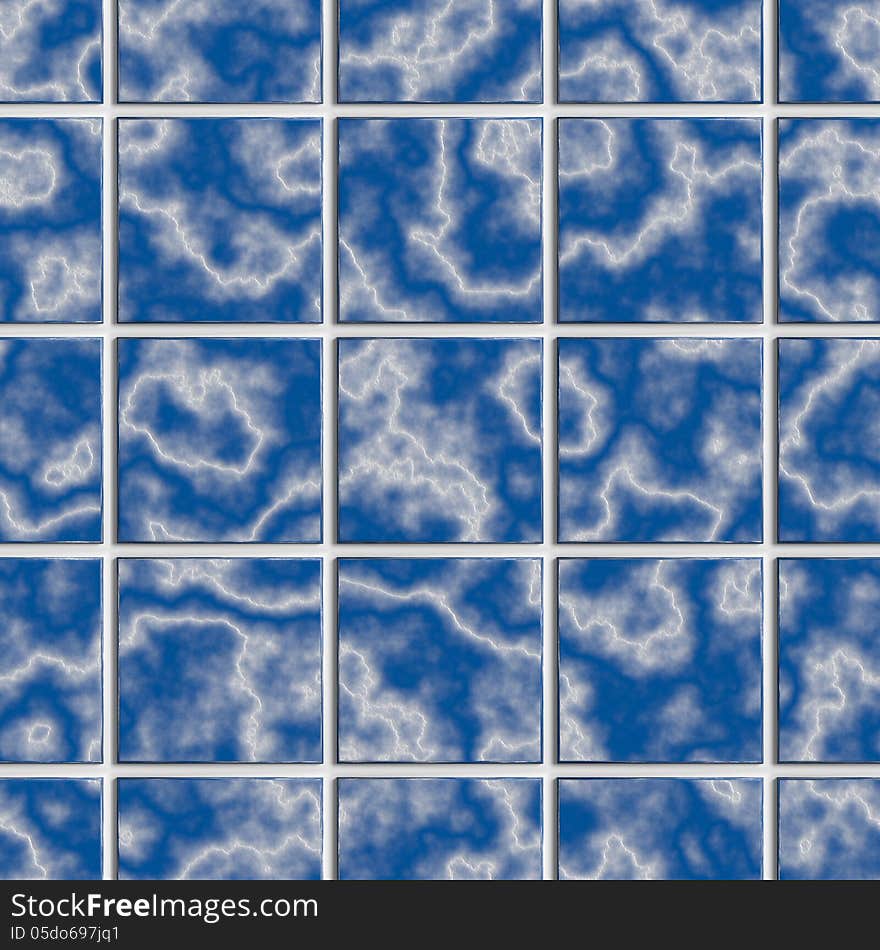 Blue tile seamless background