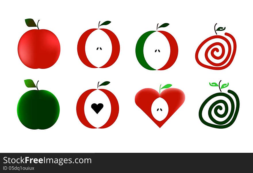 Vector apples