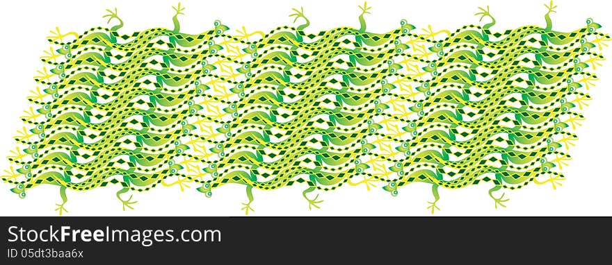 Pattern of yellow-green lizards repetitive header. Pattern of yellow-green lizards repetitive header