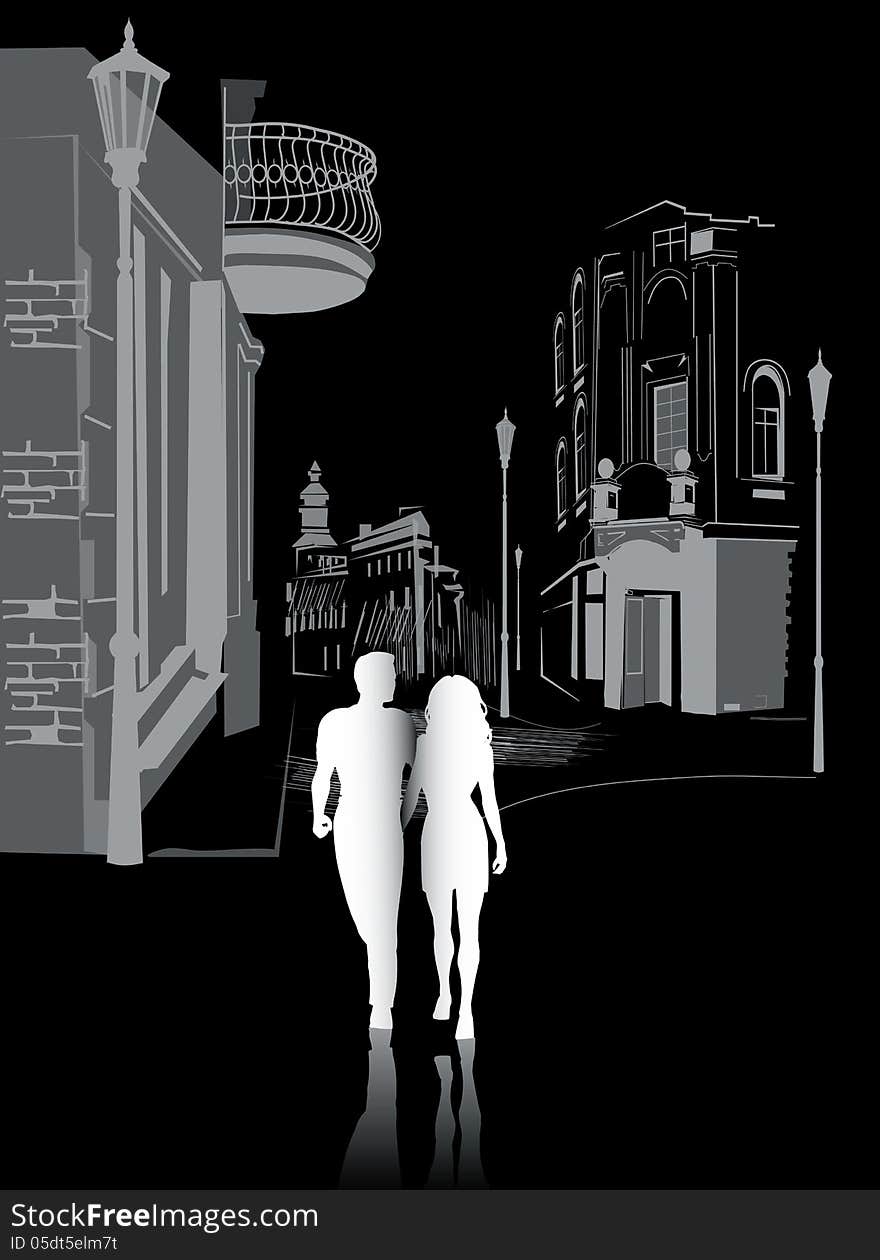 Man and woman walking in the city1