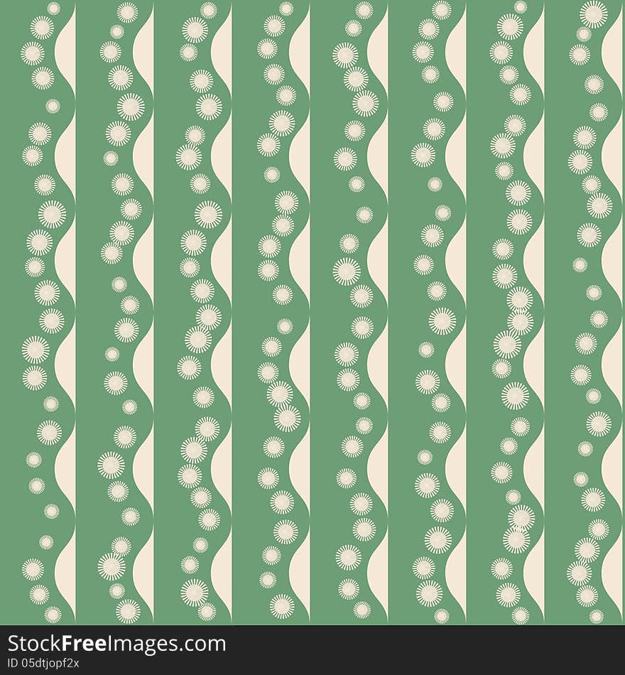 Seamless pattern with stripy ornament