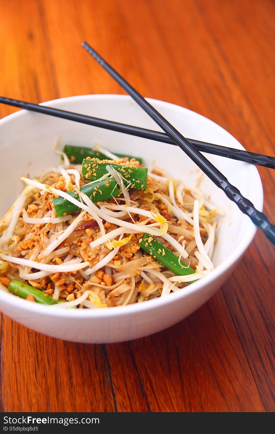 Very popular dish, Pad Thai noodles. Very popular dish, Pad Thai noodles.