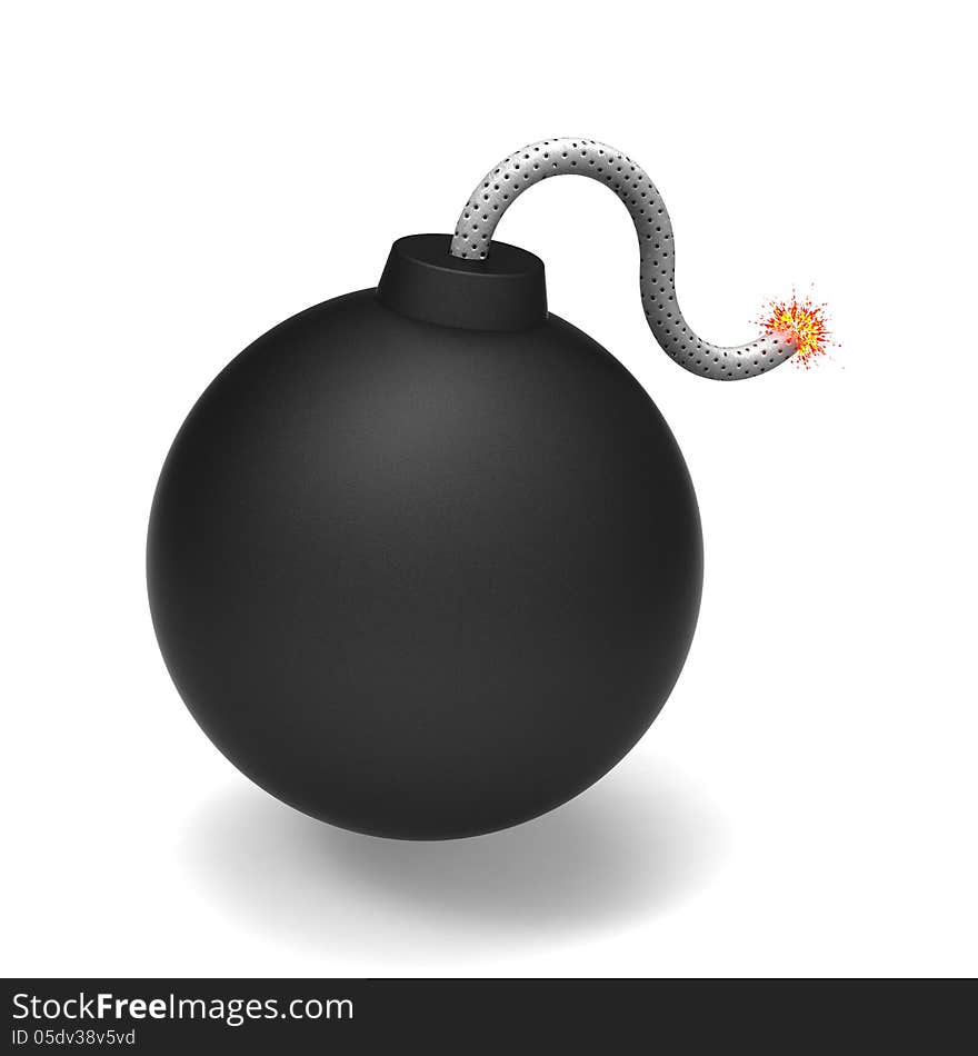 3D model of black bomb was fused