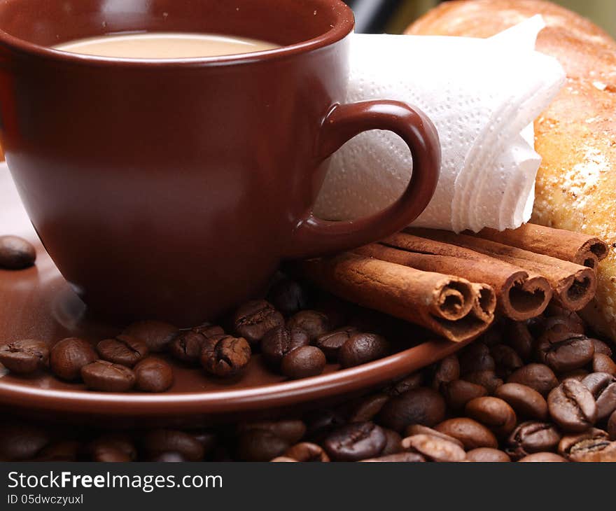 Coffee with croissants