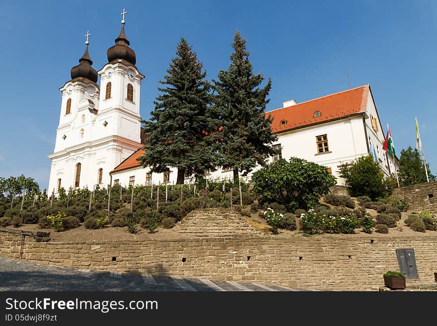 Benedictine abbey in Tihany, Hungary. Benedictine abbey in Tihany, Hungary