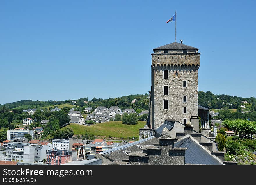 Lourdes is a major place of Roman Catholic pilgrimage. An ancient castle dominates above the famous town lying in the foothills of the Pyrenees. Lourdes is a major place of Roman Catholic pilgrimage. An ancient castle dominates above the famous town lying in the foothills of the Pyrenees.