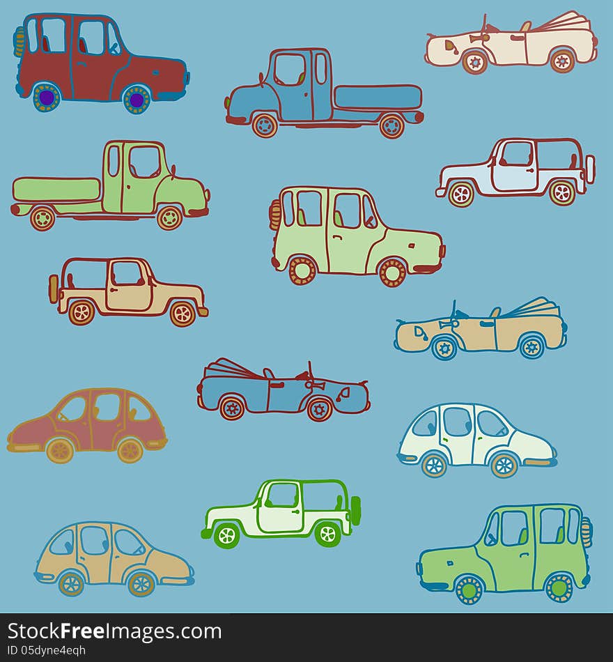 Cars on background