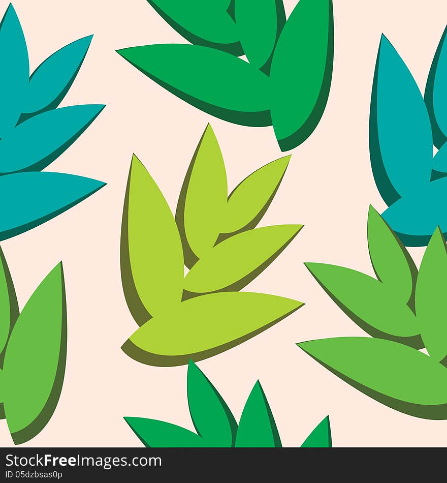 Floral seamless background. Vector illustration.