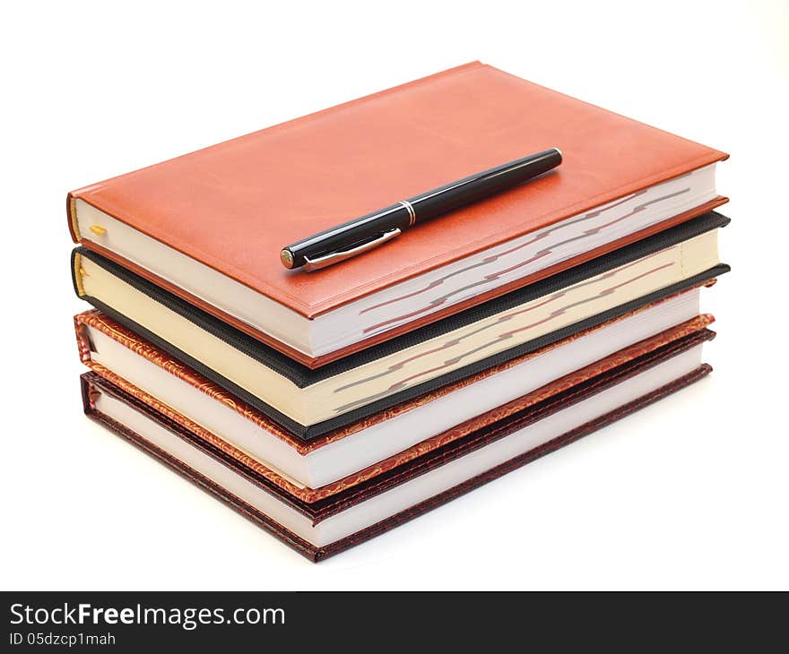 Notebook for business on a white background. Notebook for business on a white background