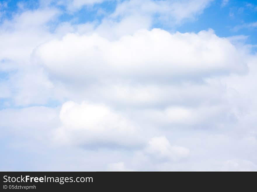 Blue sky with white clouds