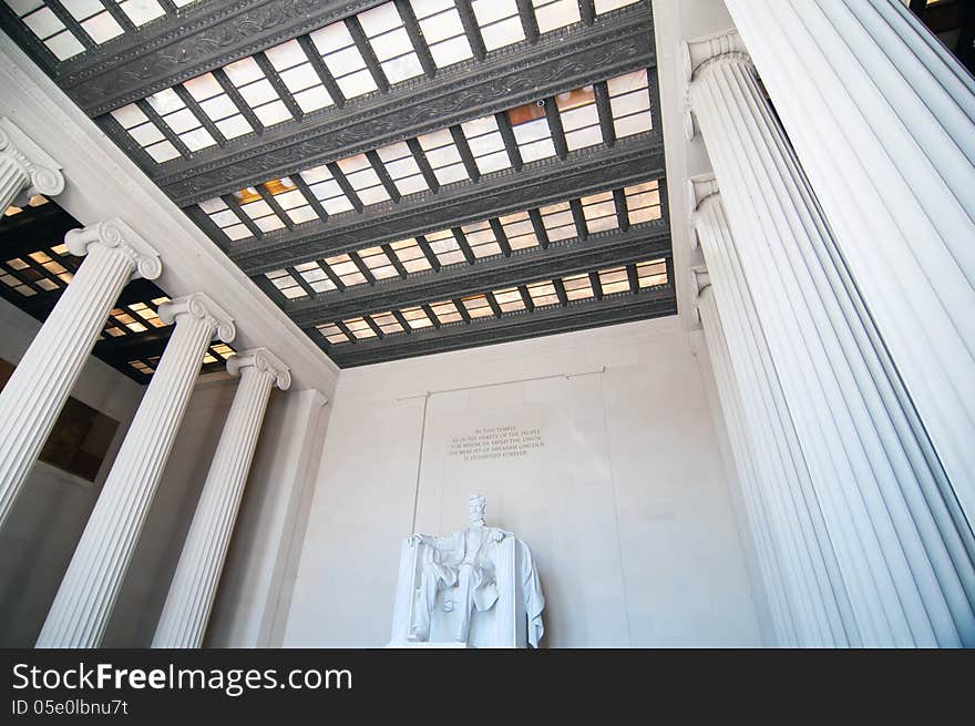 Abraham Lincoln Memorial in Washington DC USA